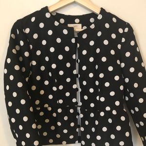 Polka Dot Peplum Jacket
